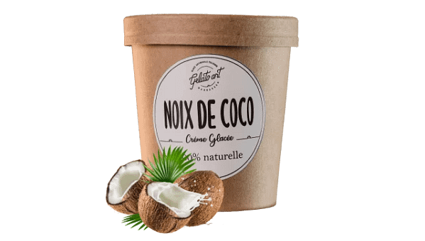 Crème Glacée Artisanale Noix de Coco : Gelato Art Marrakech